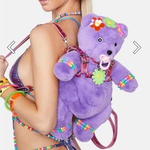 Dolls Kill Festival Friend Bear Backpack, brand new in plastic